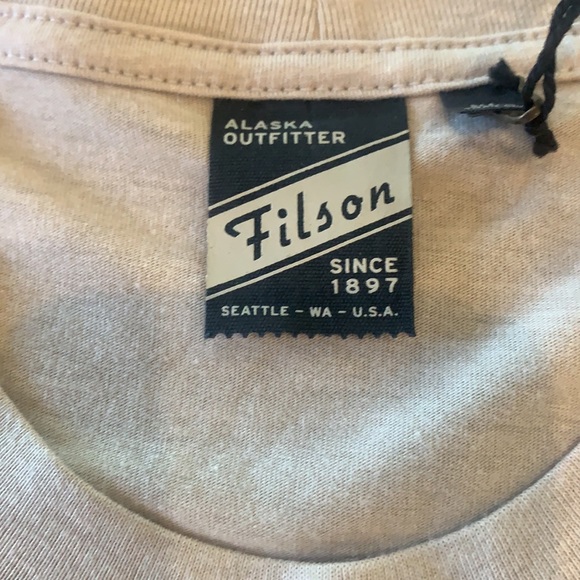 C.C. Filson Buckshot T-Shirt, TanHeather NEW - Picture 4 of 5